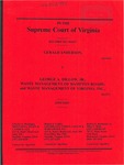 Gerald Anderson v. George A. Dillow, Jr., Waste Management of Hampton Roads and Waste Management of Virginia, Inc.
