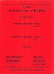 Michael Maurice White v. Commonwealth of Virginia