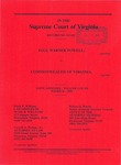 Paul Warner Powell v. Commonwealth of Virginia