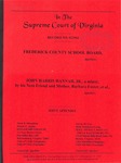 Frederick County School Board v. John Harris Hannah, Jr., a minor, by his Next Friend and Mother, Barbara Foster, et al.